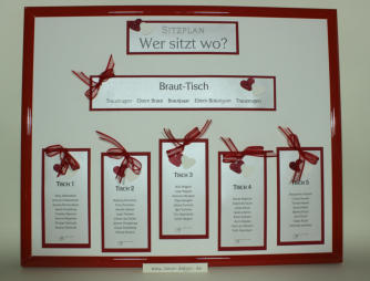 Sitzplan in Poster-Form, Modell SP-Rot