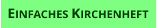Einfaches Kirchenheft