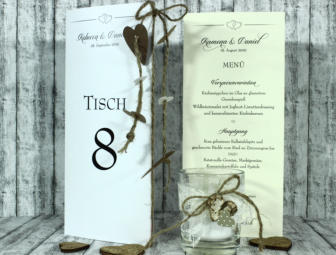 Menü-/Gruppentischkarte in Dreiecksform, Modell MK-S-39