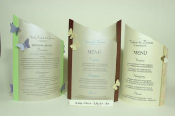 Ausgefallene Menükarten