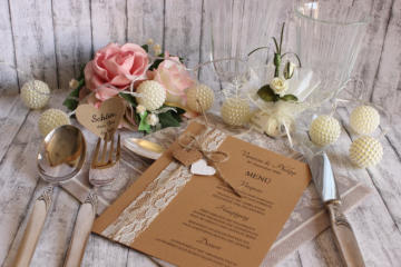 Ausgefallene Menükarten