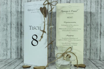 Ausgefallene Menükarten